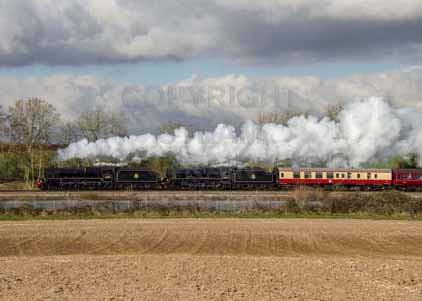 Purchase photo of 44871 Black Five &  45407 THE LANCASHIRE FUSILIER at Worting Junction